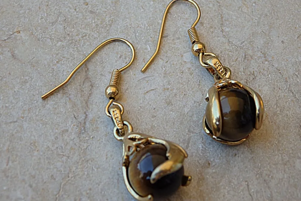 Tiger eye earrings