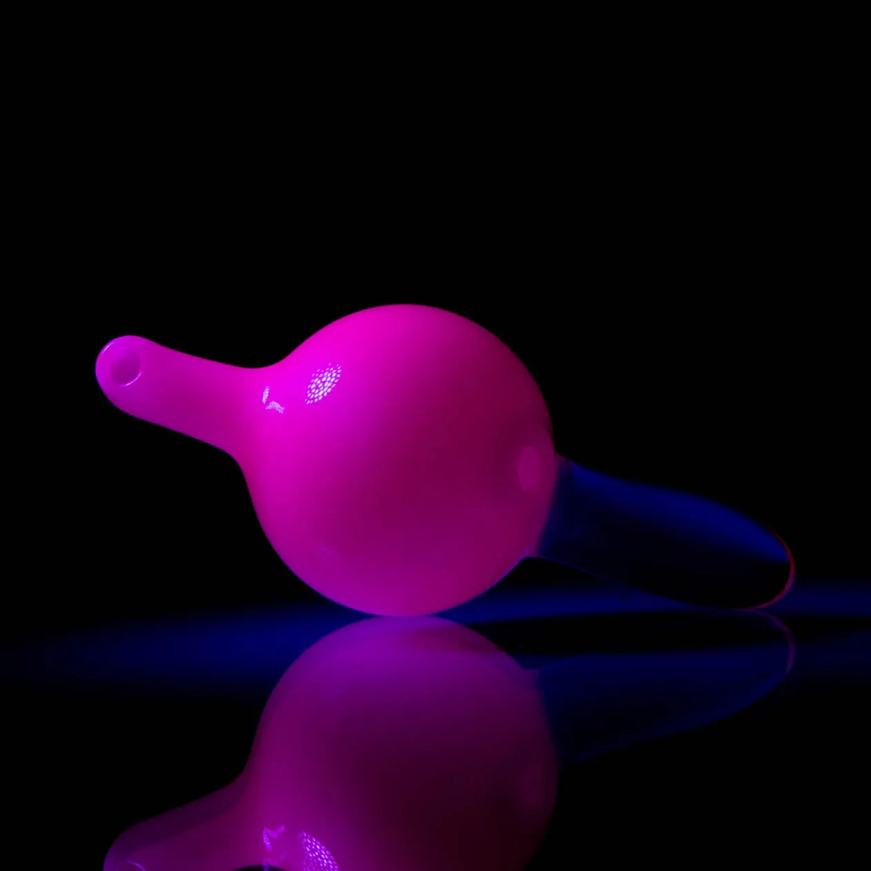 Unity Glassworks - Directional Bubble Cap - UV White Satin & Ghost
