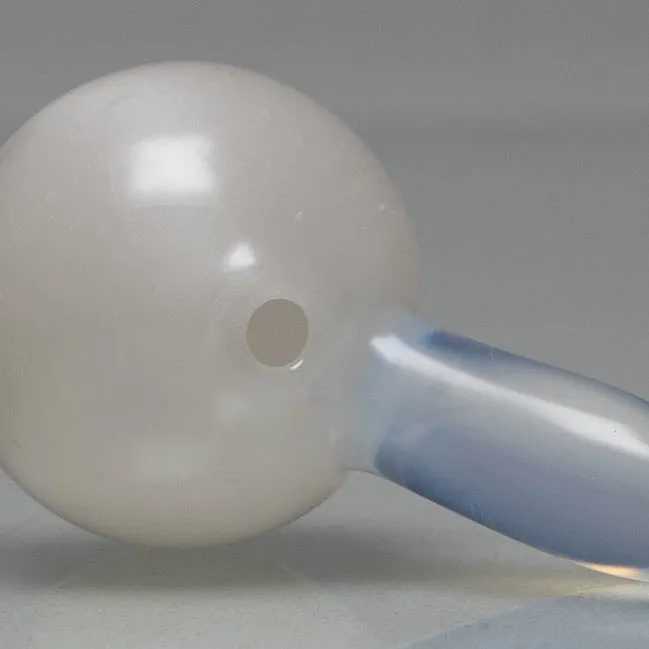 Unity Glassworks - Directional Bubble Cap - UV White Satin & Ghost