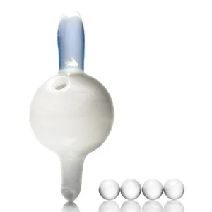 Unity Glassworks - Directional Bubble Cap - UV White Satin & Ghost