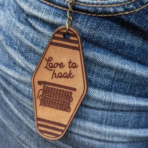 Vintage Motel Key keychain | Love to hook