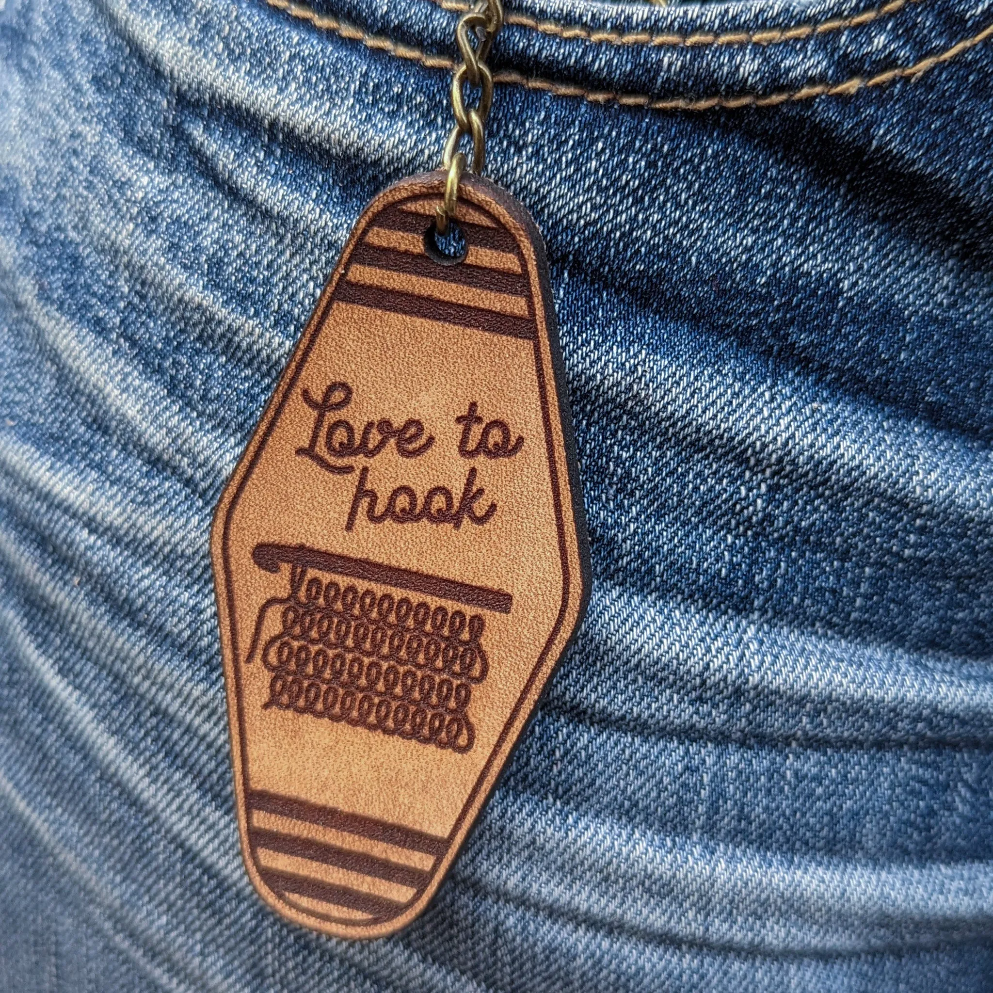Vintage Motel Key keychain | Love to hook