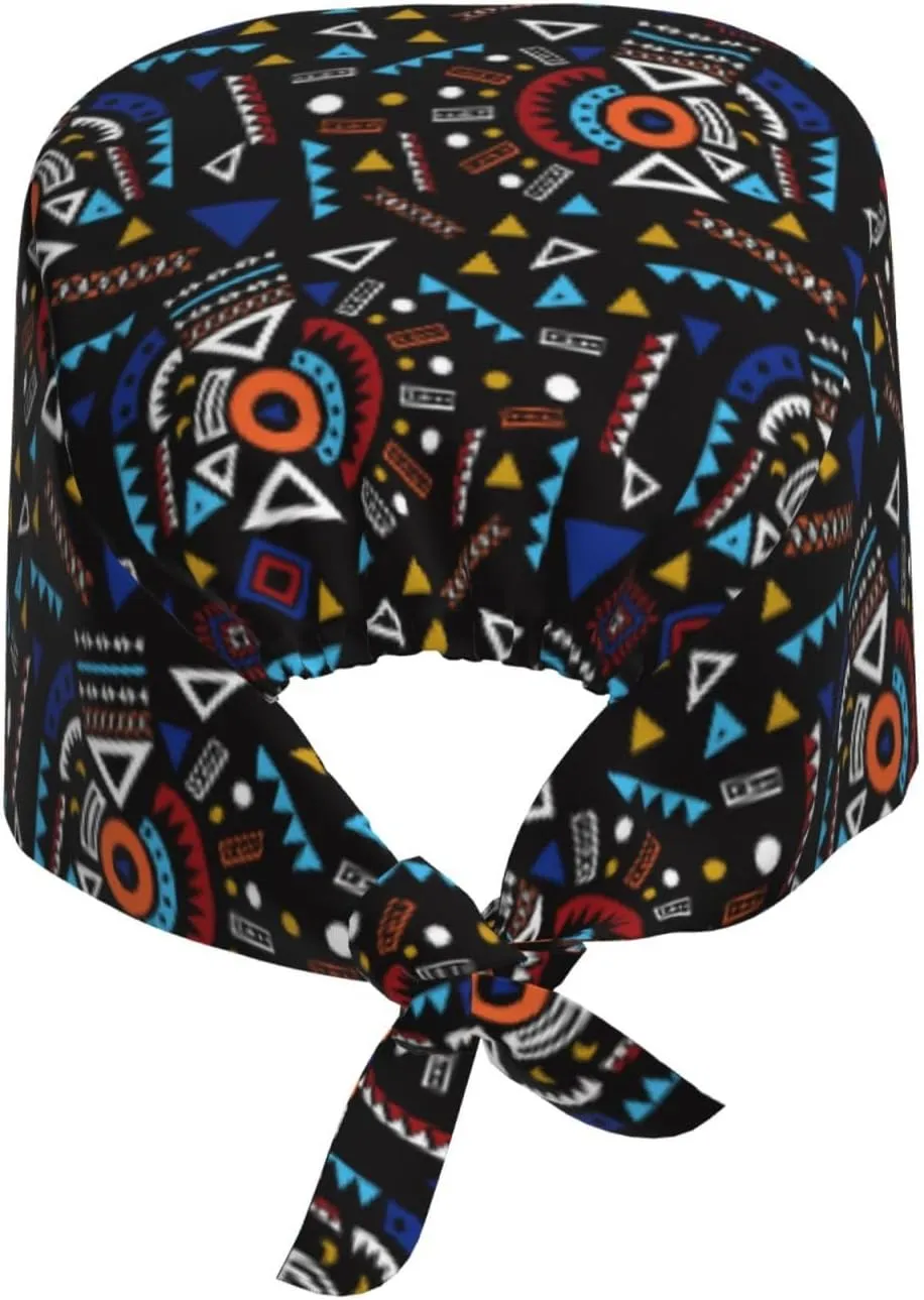 Working Cap Scrub Cap with Sweatband Adjustable Unisex Women Tie Back Hat Nurse Surgical Caps