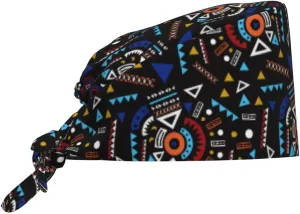 Working Cap Scrub Cap with Sweatband Adjustable Unisex Women Tie Back Hat Nurse Surgical Caps
